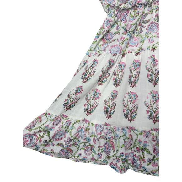 Celina Moon Women's High Neck Floral Spring Mini Dress with Ruffles Size XL - Picture 3 of 11